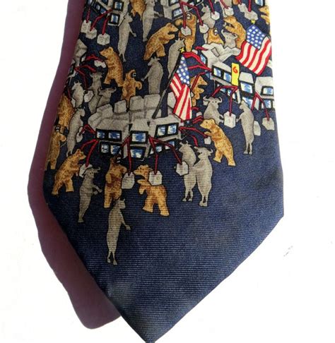 Silk Wall Street Bull and Bear Tie w/ Tags 